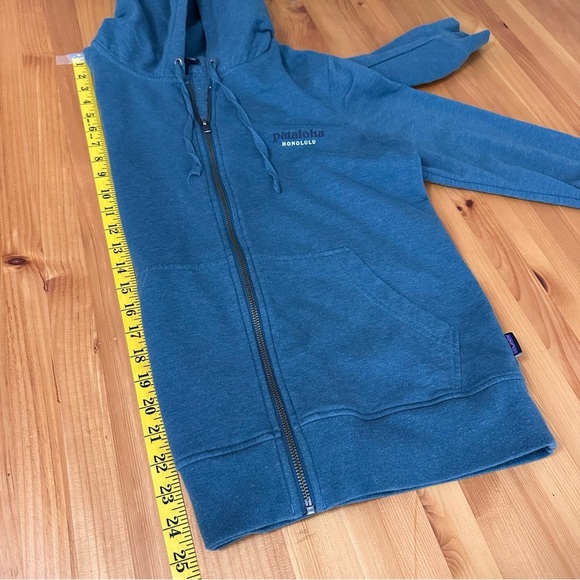 Patagonia Pataloha Men S Honolulu Hawaii Full Zip Hoodie Teal Organic - Picture 12 of 15